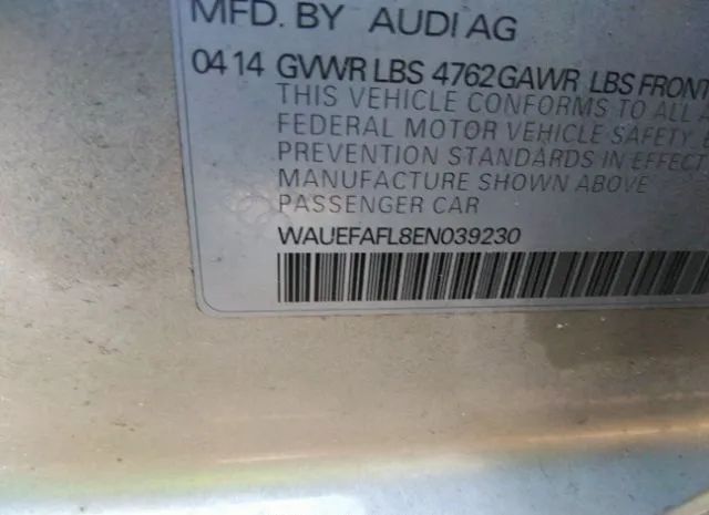 Photo 8 VIN: WAUEFAFL8EN039230 - AUDI A4 