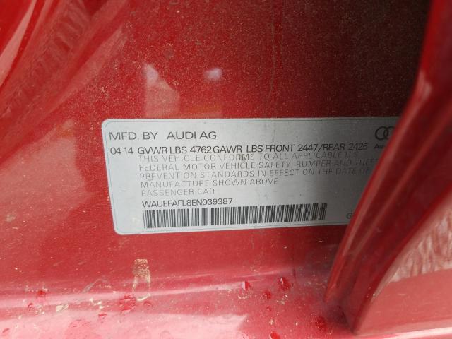 Photo 9 VIN: WAUEFAFL8EN039387 - AUDI A4 PREMIUM 