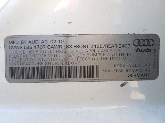 Photo 9 VIN: WAUEFAFL9AN049145 - AUDI A4 PREMIUM 