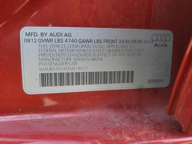 Photo 9 VIN: WAUEFAFLXDN019477 - AUDI A4 PREMIUM 