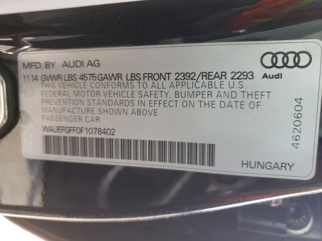 Photo 9 VIN: WAUEFGFF0F1078402 - AUDI A3 PREMIUM 