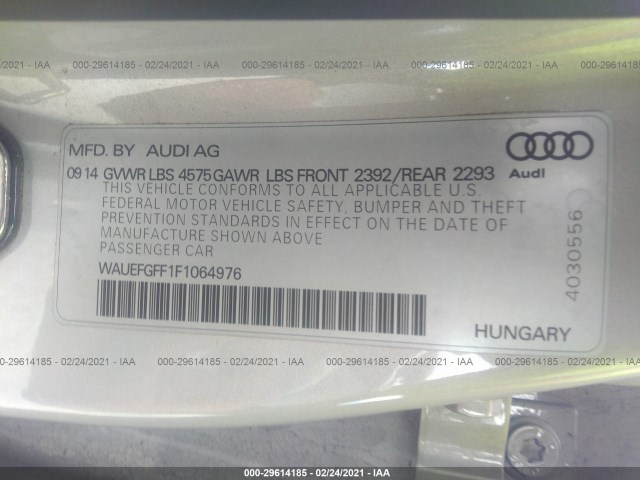 Photo 8 VIN: WAUEFGFF1F1064976 - AUDI A3 