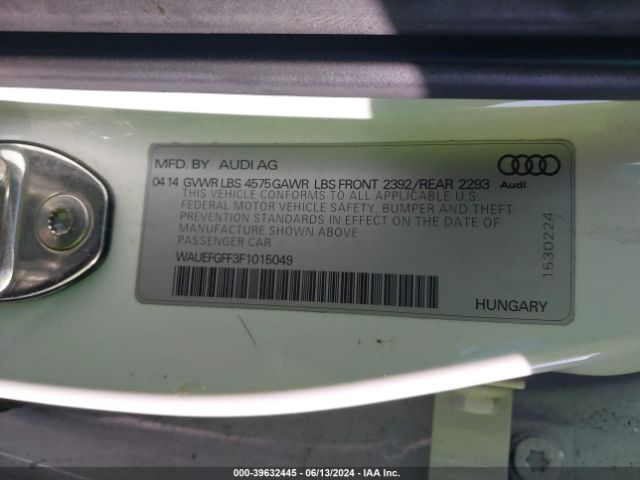 Photo 8 VIN: WAUEFGFF3F1015049 - AUDI A3 