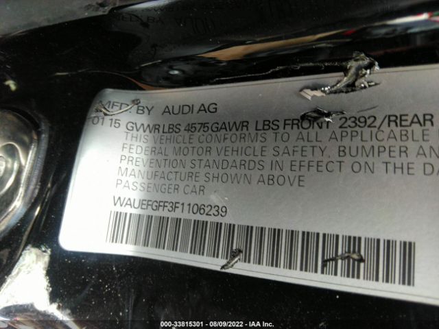 Photo 8 VIN: WAUEFGFF3F1106239 - AUDI A3 