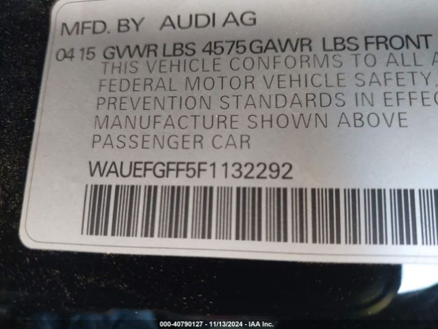 Photo 8 VIN: WAUEFGFF5F1132292 - AUDI A3 