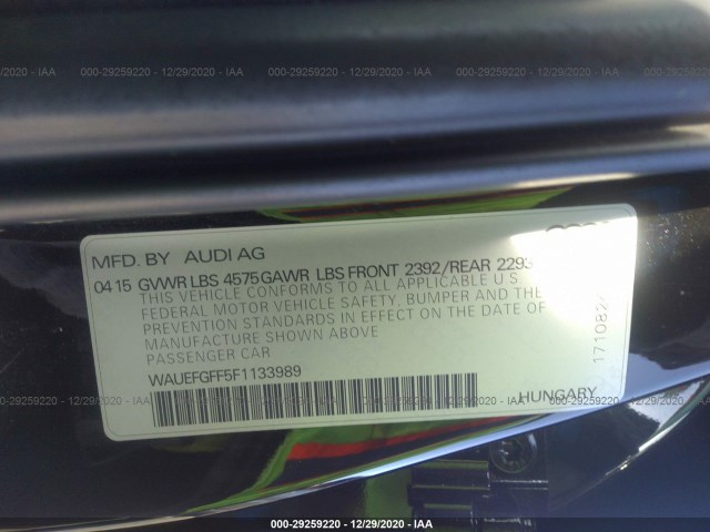 Photo 8 VIN: WAUEFGFF5F1133989 - AUDI A3 