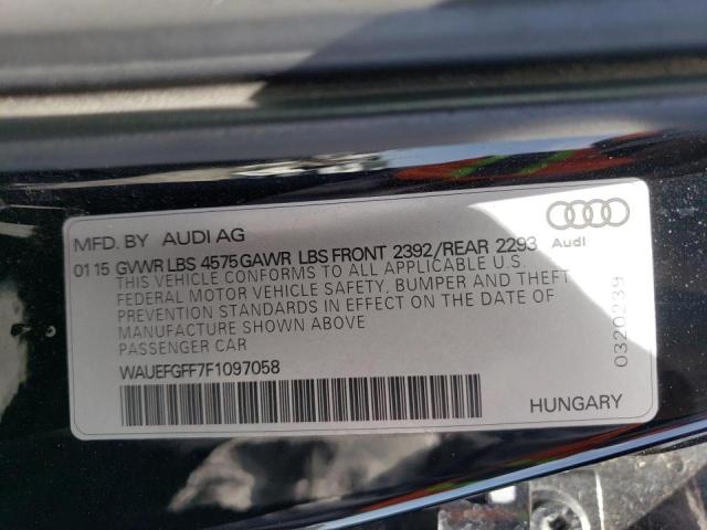 Photo 9 VIN: WAUEFGFF7F1097058 - AUDI A3 PREMIUM 