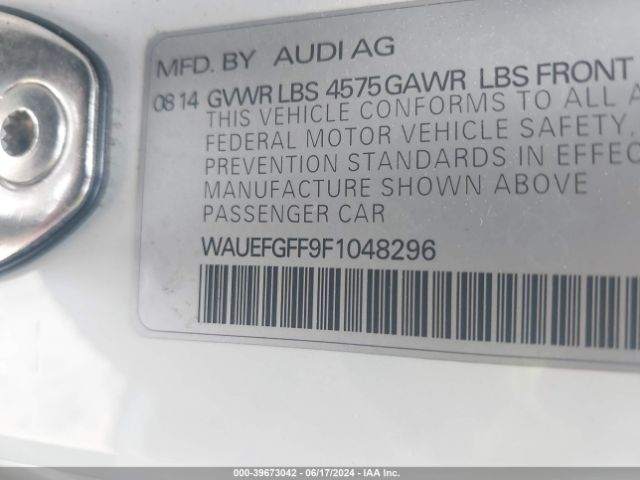 Photo 8 VIN: WAUEFGFF9F1048296 - AUDI A3 