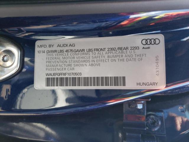 Photo 9 VIN: WAUEFGFFXF1070503 - AUDI A3 PREMIUM 