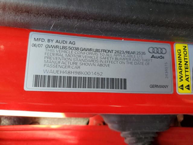 Photo 11 VIN: WAUEH48H98K001452 - AUDI A4 S-LINE 