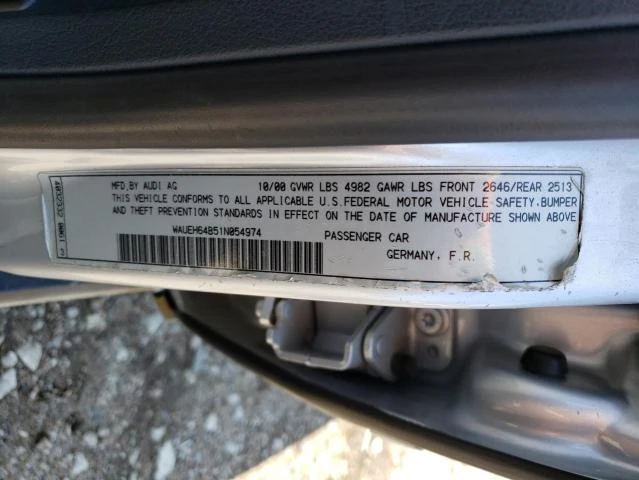 Photo 11 VIN: WAUEH64B51N054974 - AUDI A6 2.8 QUA 