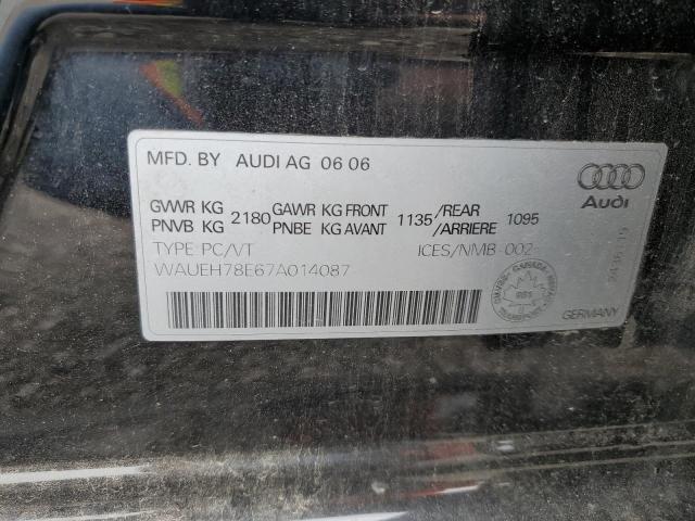 Photo 12 VIN: WAUEH78E67A014087 - AUDI A4 