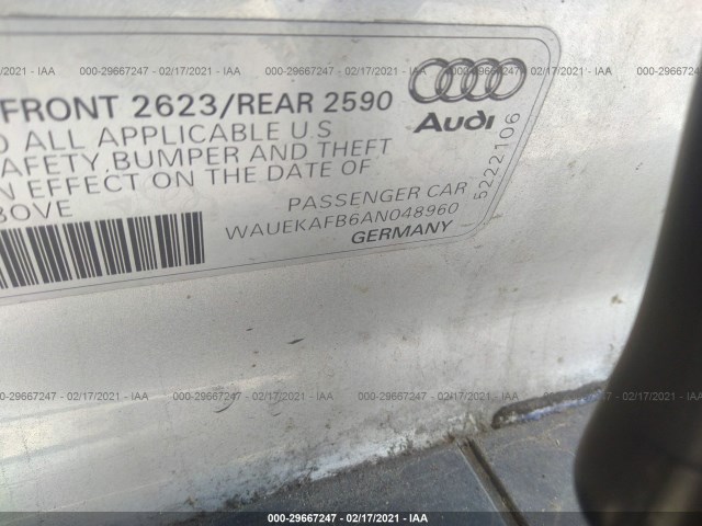 Photo 8 VIN: WAUEKAFB6AN048960 - AUDI A6 