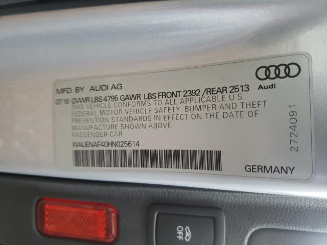 Photo 9 VIN: WAUENAF40HN025614 - AUDI A4 PREMIUM 