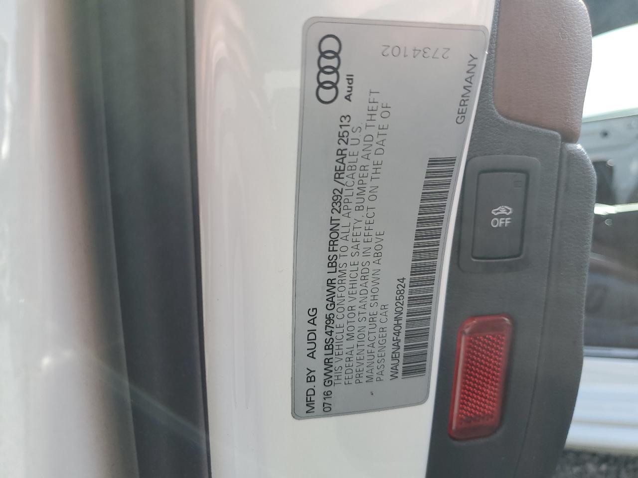 Photo 11 VIN: WAUENAF40HN025824 - AUDI A4 