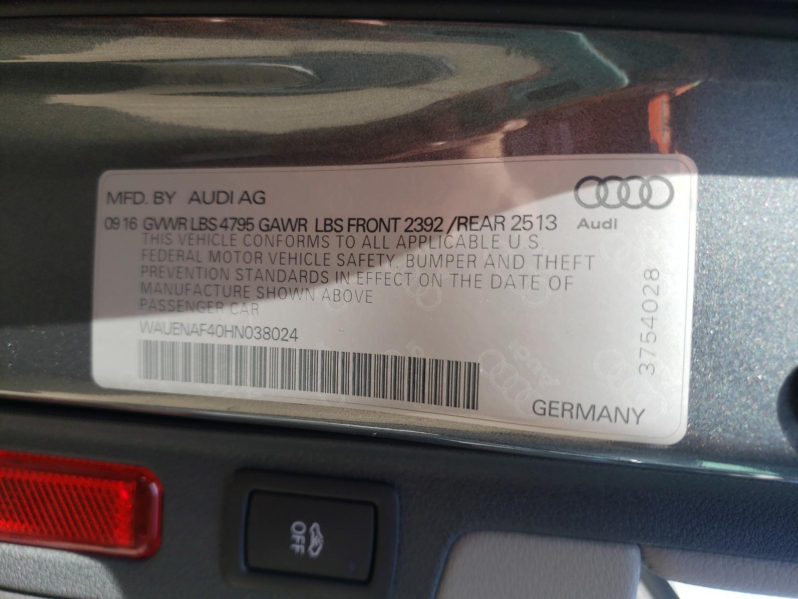 Photo 9 VIN: WAUENAF40HN038024 - AUDI A4 