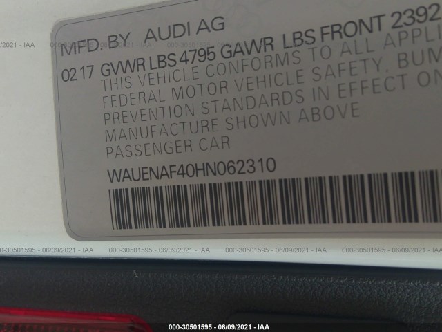 Photo 8 VIN: WAUENAF40HN062310 - AUDI A4 