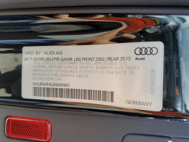 Photo 9 VIN: WAUENAF40JN005983 - AUDI A4 PREMIUM 