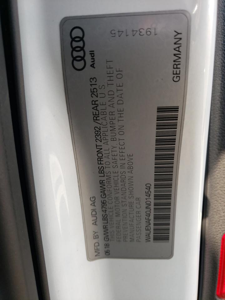 Photo 11 VIN: WAUENAF40JN014540 - AUDI A4 