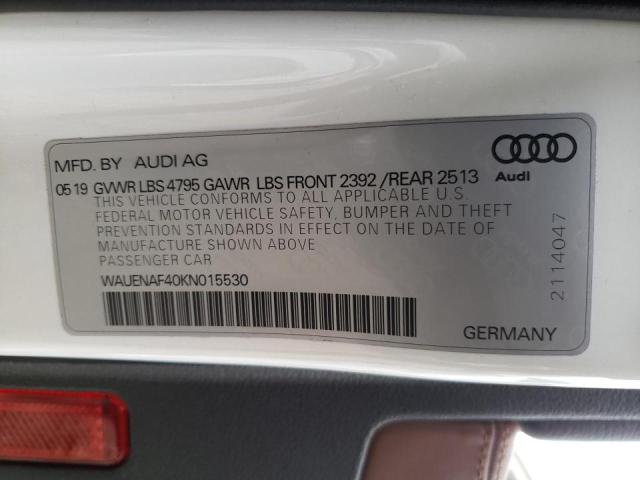 Photo 9 VIN: WAUENAF40KN015530 - AUDI A4 PREMIUM 