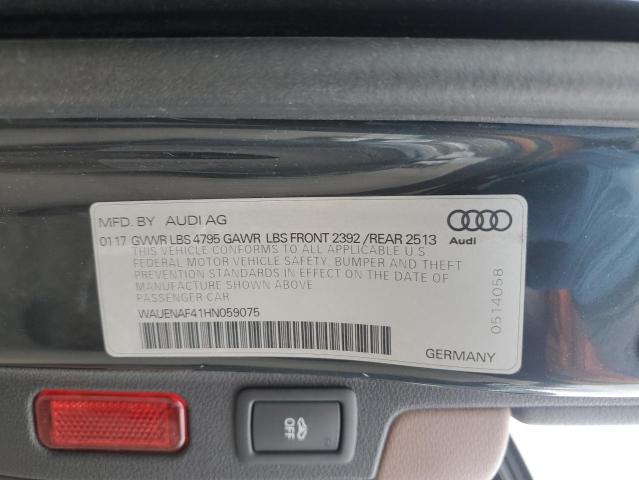 Photo 11 VIN: WAUENAF41HN059075 - AUDI A4 PREMIUM 