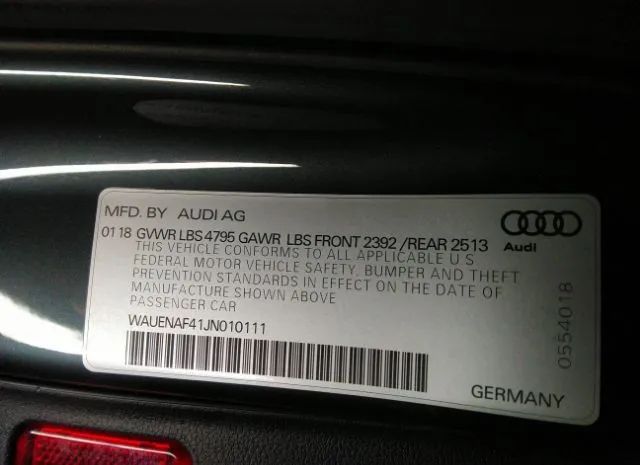 Photo 8 VIN: WAUENAF41JN010111 - AUDI A4 