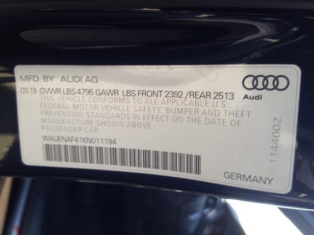 Photo 9 VIN: WAUENAF41KN011194 - AUDI A4 