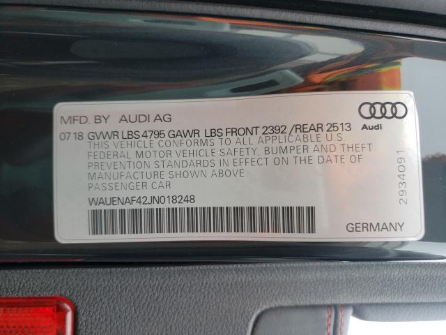 Photo 9 VIN: WAUENAF42JN018248 - AUDI A4 