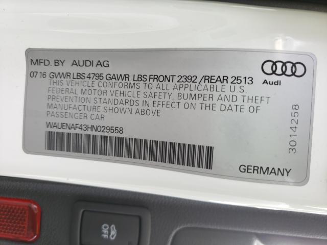 Photo 9 VIN: WAUENAF43HN029558 - AUDI A4 PREMIUM 