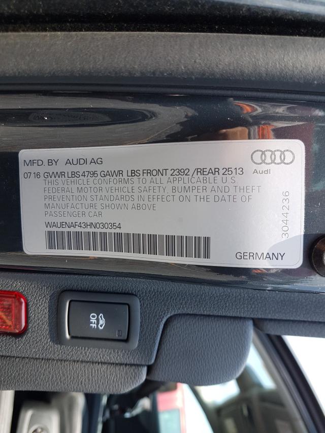 Photo 9 VIN: WAUENAF43HN030354 - AUDI A4 PREMIUM 