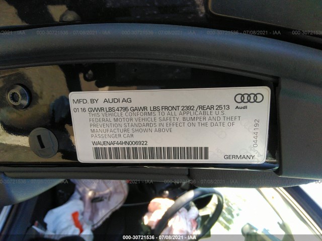 Photo 8 VIN: WAUENAF44HN006922 - AUDI A4 