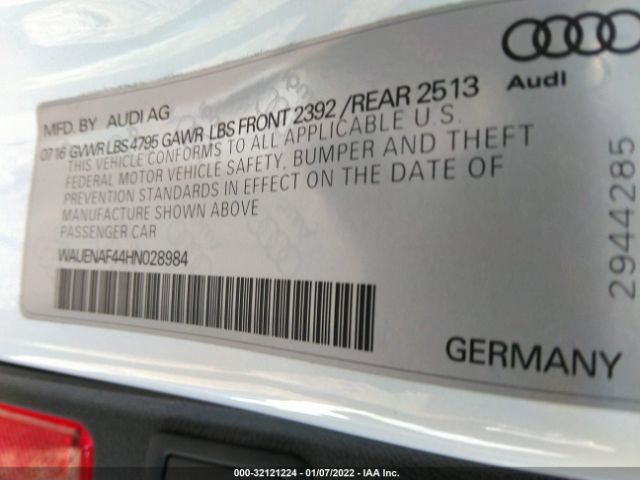 Photo 8 VIN: WAUENAF44HN028984 - AUDI A4 