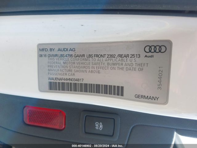 Photo 8 VIN: WAUENAF44HN034817 - AUDI A4 