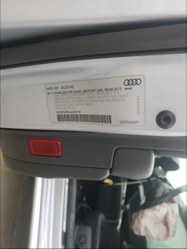 Photo 9 VIN: WAUENAF44JA069161 - AUDI A4 PREMIUM 