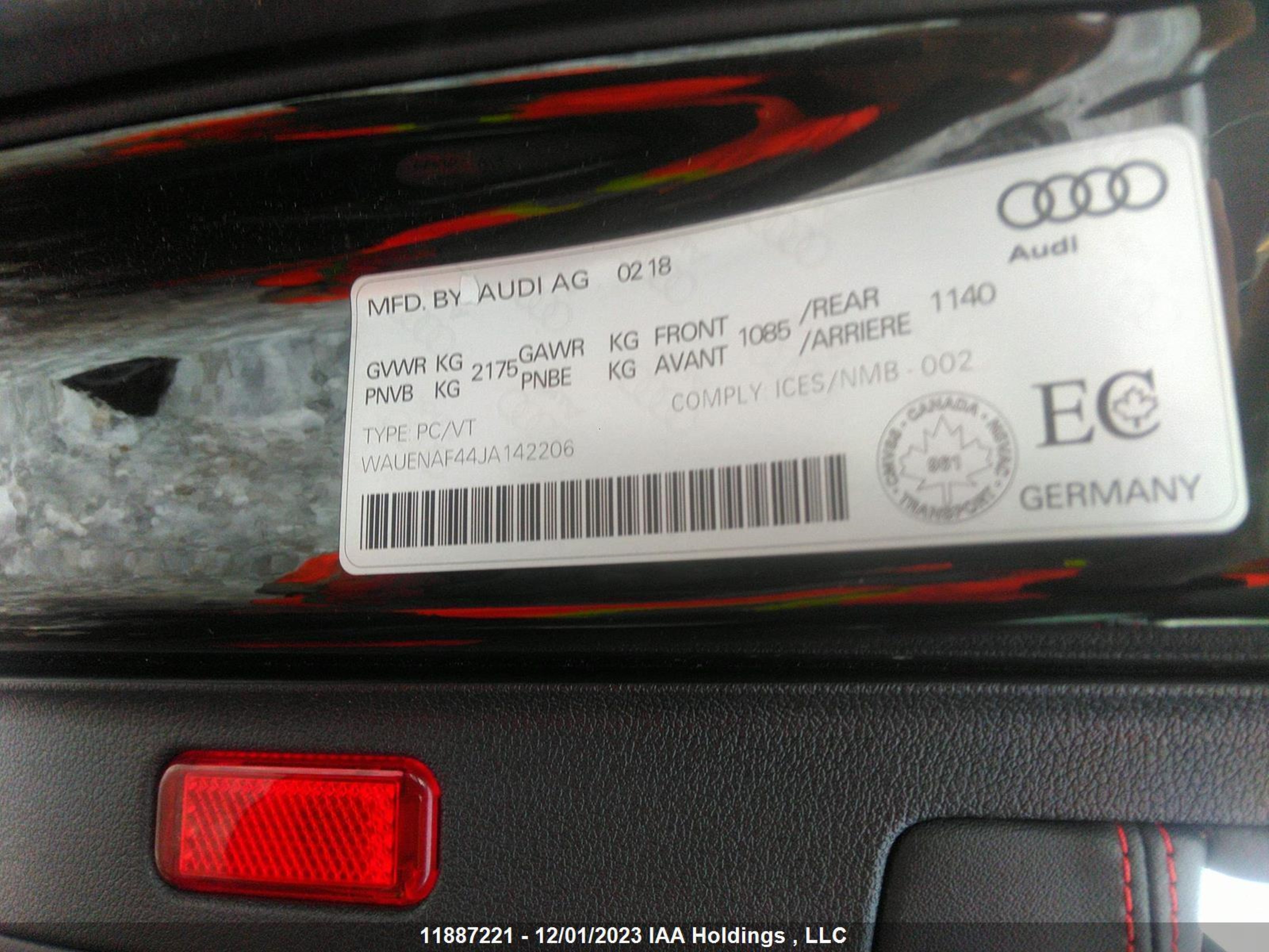 Photo 8 VIN: WAUENAF44JA142206 - AUDI A4 