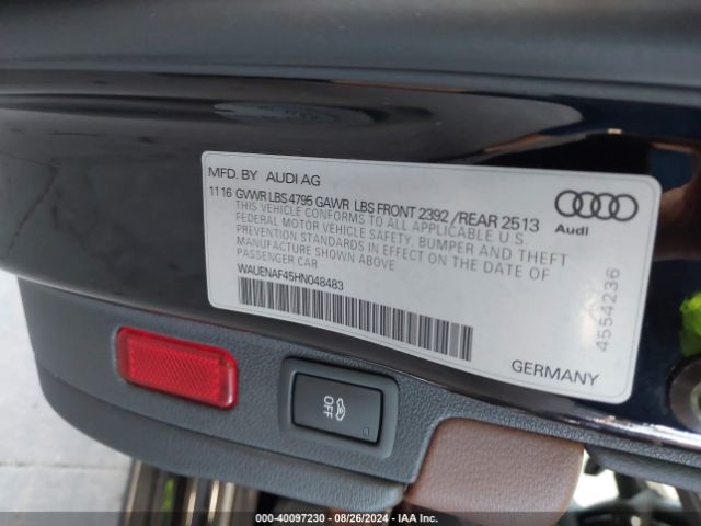 Photo 8 VIN: WAUENAF45HN048483 - AUDI A4 