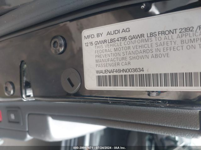 Photo 8 VIN: WAUENAF46HN003634 - AUDI A4 