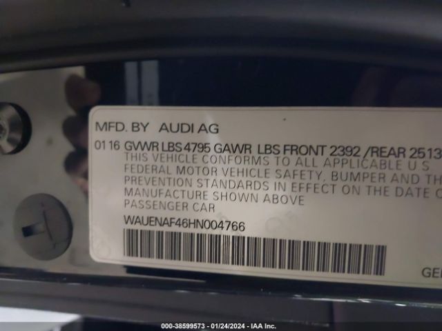 Photo 8 VIN: WAUENAF46HN004766 - AUDI A4 