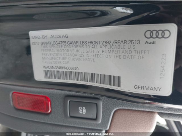 Photo 8 VIN: WAUENAF46HN066670 - AUDI A4 