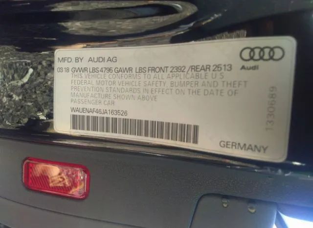 Photo 8 VIN: WAUENAF46JA163526 - AUDI A4 