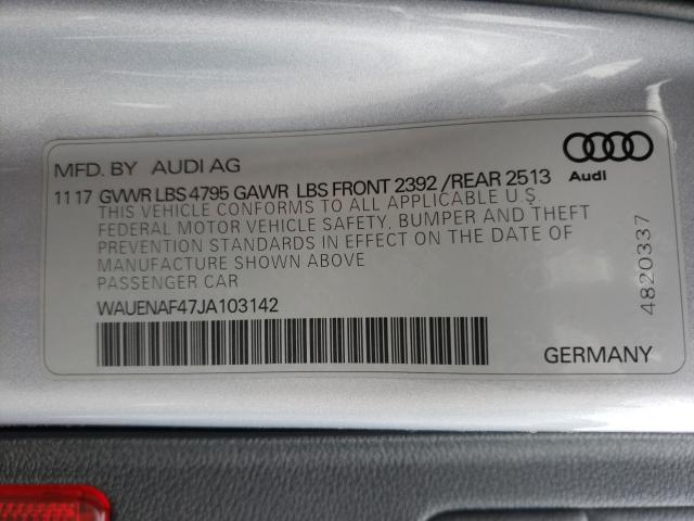 Photo 9 VIN: WAUENAF47JA103142 - AUDI A4 