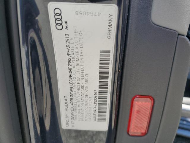 Photo 11 VIN: WAUENAF47JN008167 - AUDI A4 PREMIUM 