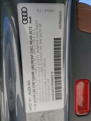 Photo 11 VIN: WAUENAF47KN006212 - AUDI A4 PREMIUM 