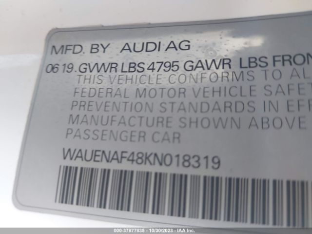 Photo 8 VIN: WAUENAF48KN018319 - AUDI A4 