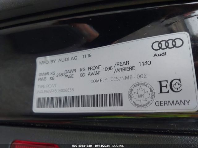 Photo 8 VIN: WAUENAF48LN006656 - AUDI A4 