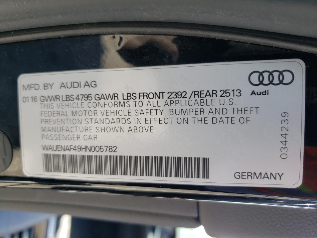 Photo 9 VIN: WAUENAF49HN005782 - AUDI A4 