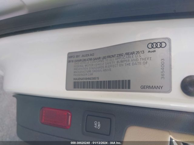 Photo 8 VIN: WAUENAF49HN036515 - AUDI A4 