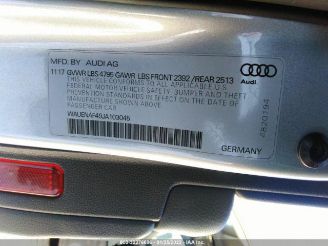 Photo 8 VIN: WAUENAF49JA103045 - AUDI A4 