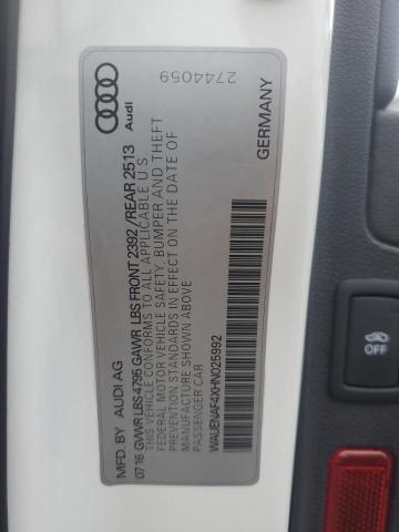 Photo 11 VIN: WAUENAF4XHN025992 - AUDI A4 PREMIUM 