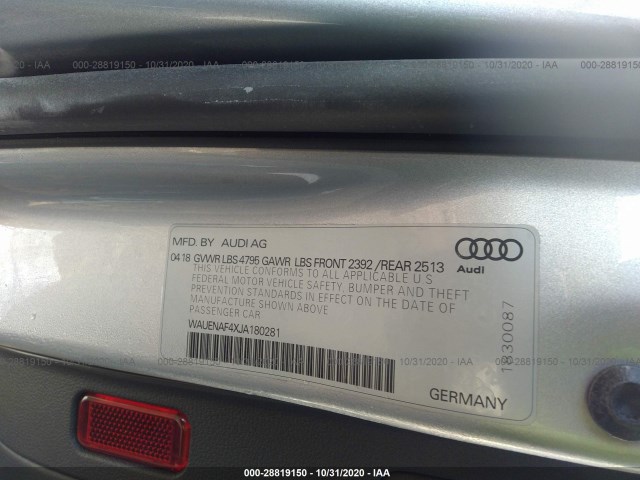 Photo 8 VIN: WAUENAF4XJA180281 - AUDI A4 